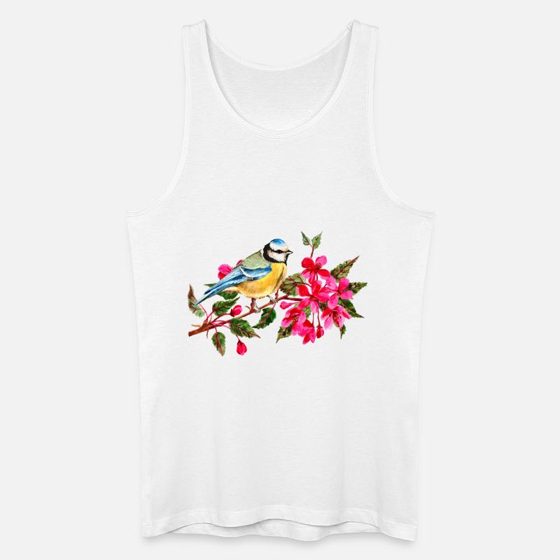 Vogel - Männer Bio Tank Top - Weiß