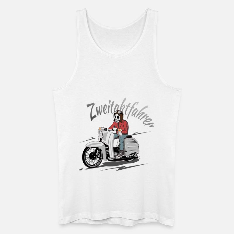 Simson Schwalbe Zweitaktfahrer - Männer Bio Tank Top - Weiß
