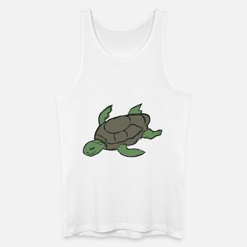 Schildkröte - Männer Bio Tank Top - Weiß