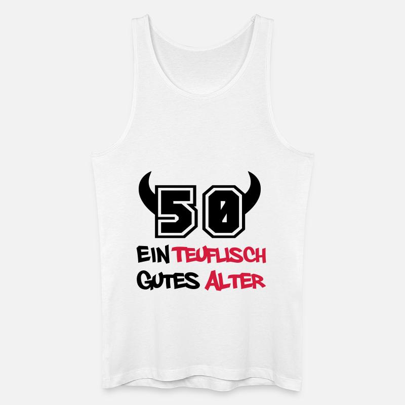 teuflische_50 - Männer Bio Tank Top - Weiß