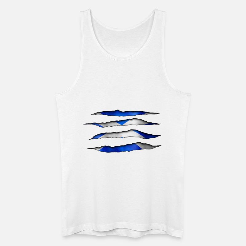 Schottland Aufgerissen 003 AllroundDesigns - Männer Bio Tank Top - Weiß