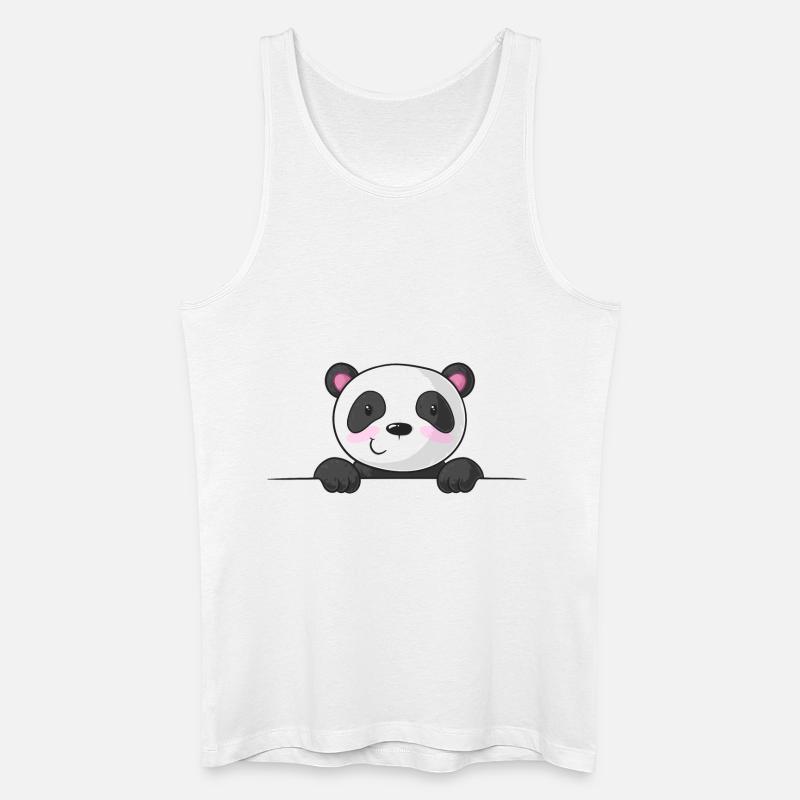 Spickender Comic Panda - Männer Bio Tank Top - Weiß