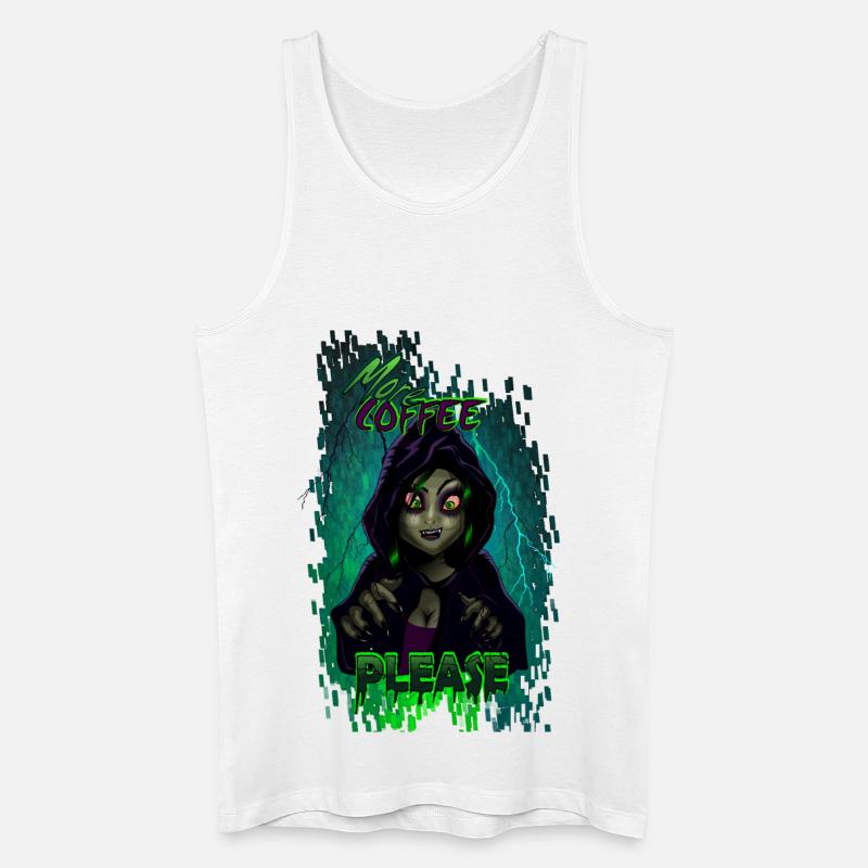mehr Kaffee - Männer Bio Tank Top - Weiß