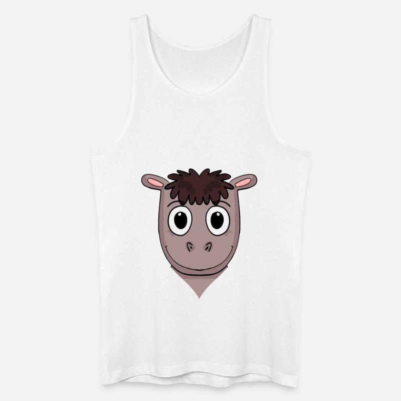 Pferd - Männer Bio Tank Top - Weiß