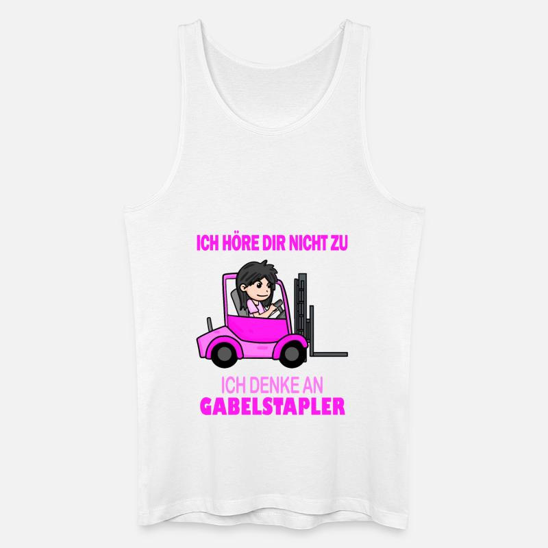Staplerfahrerin Damen Gabelstapler Stapler - Männer Bio Tank Top - Weiß