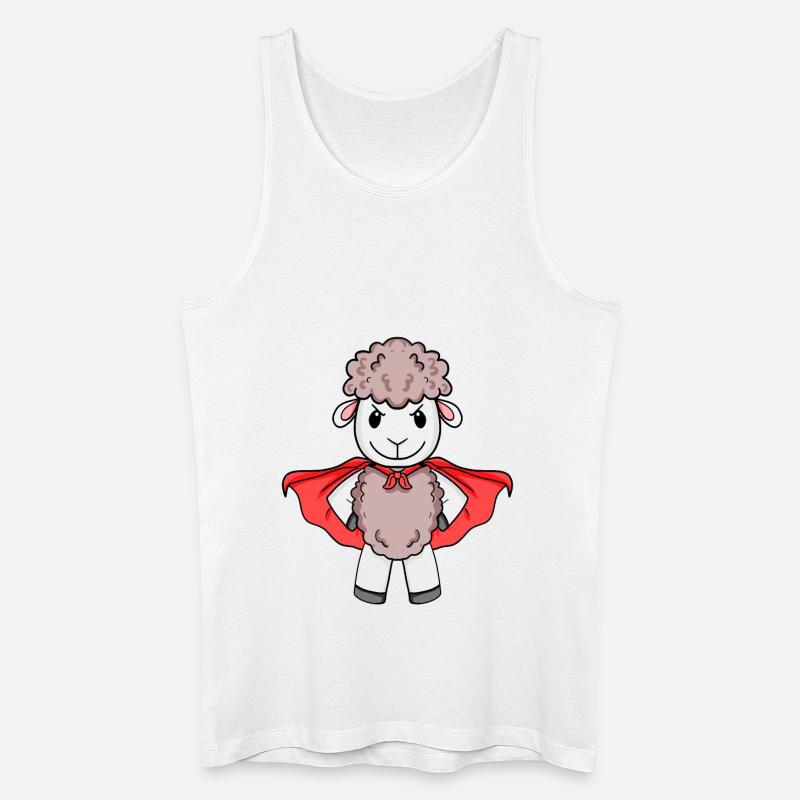 Schaf Superheld - Männer Bio Tank Top - Weiß