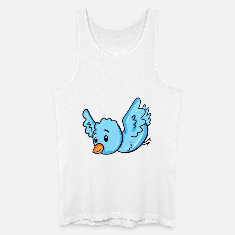 Vogel Blau - Männer Bio Tank Top - Weiß