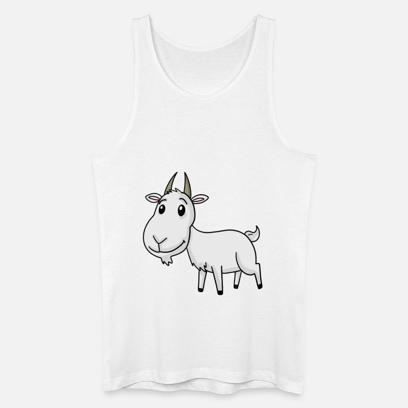 Ziege Niedlich - Männer Bio Tank Top - Weiß