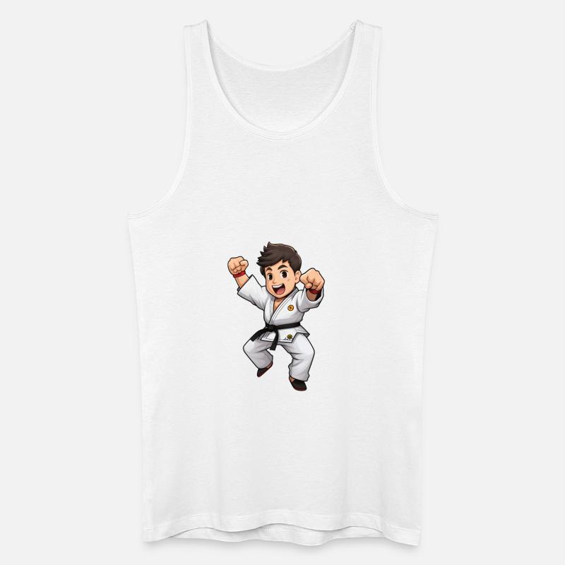 Karate - Männer Bio Tank Top - Weiß