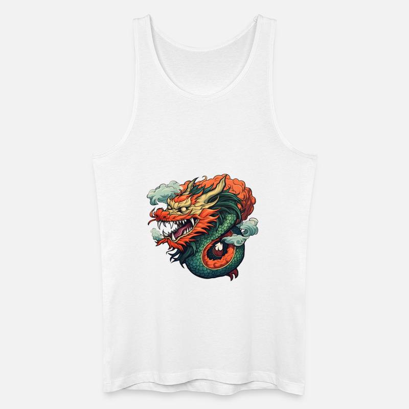 Chinesischer Drache - Männer Bio Tank Top - Weiß