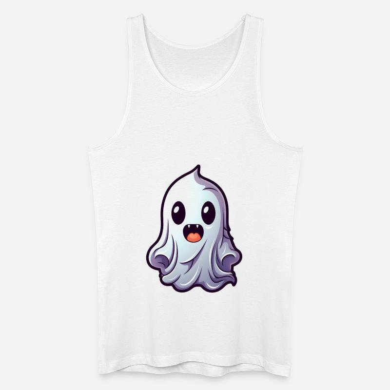 Niedlicher Geist Halloween - Männer Bio Tank Top - Weiß