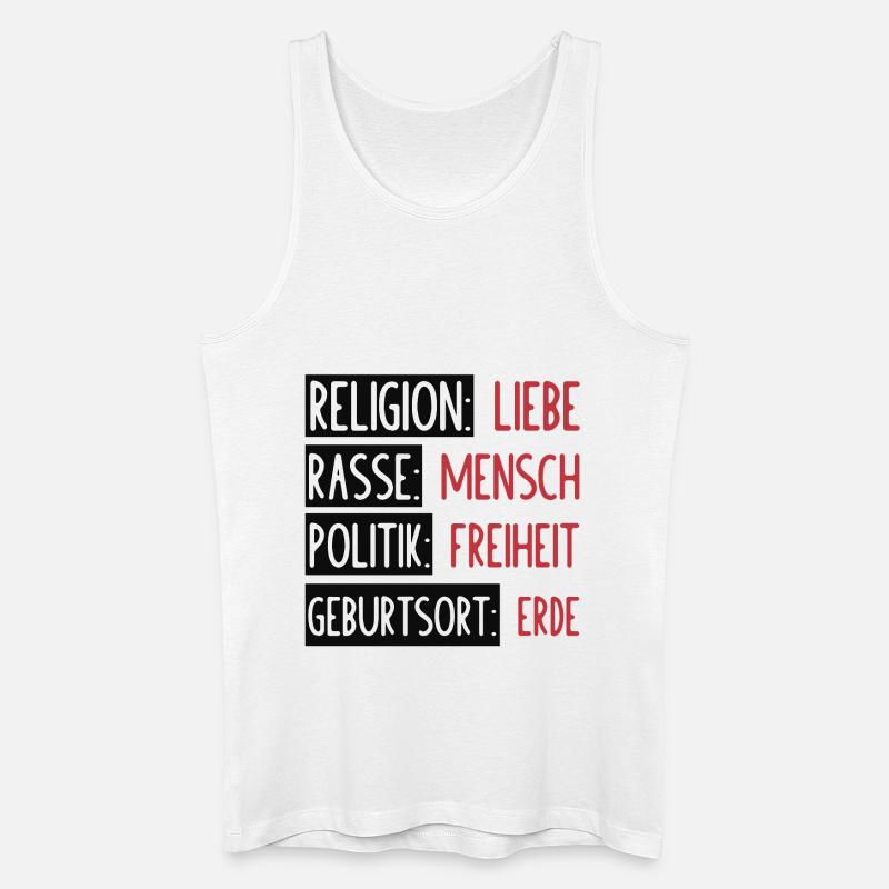 Statement - Keine Trennung oder Spaltung - Männer Bio Tank Top - Weiß