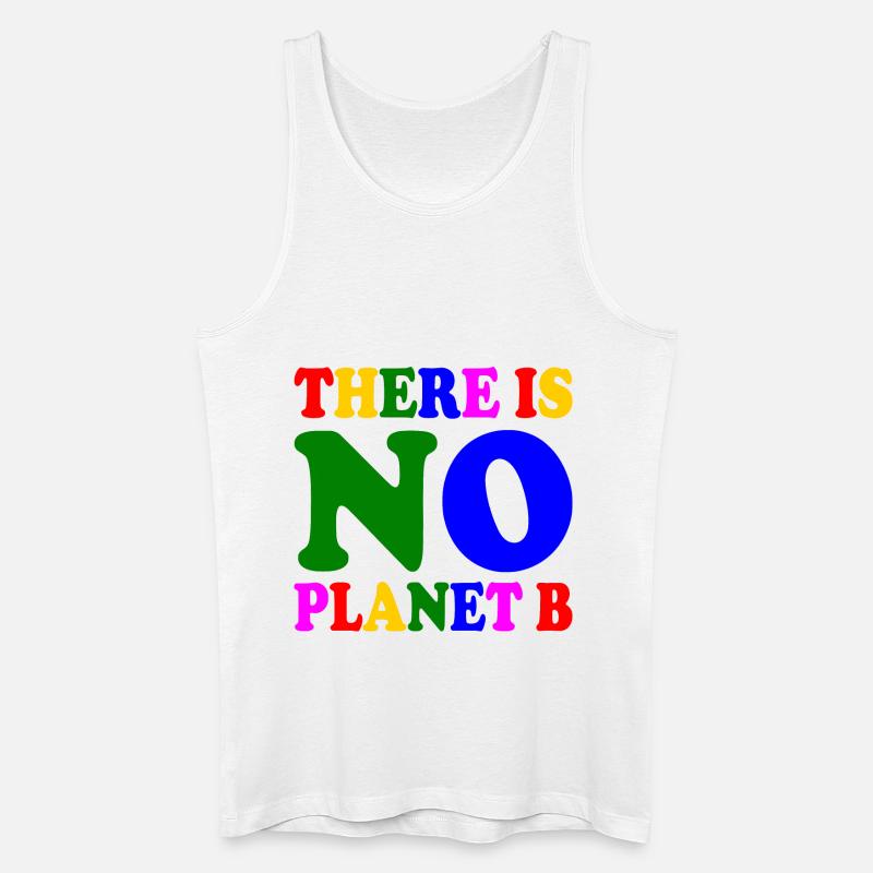 There is no planet b - Männer Bio Tank Top - Weiß