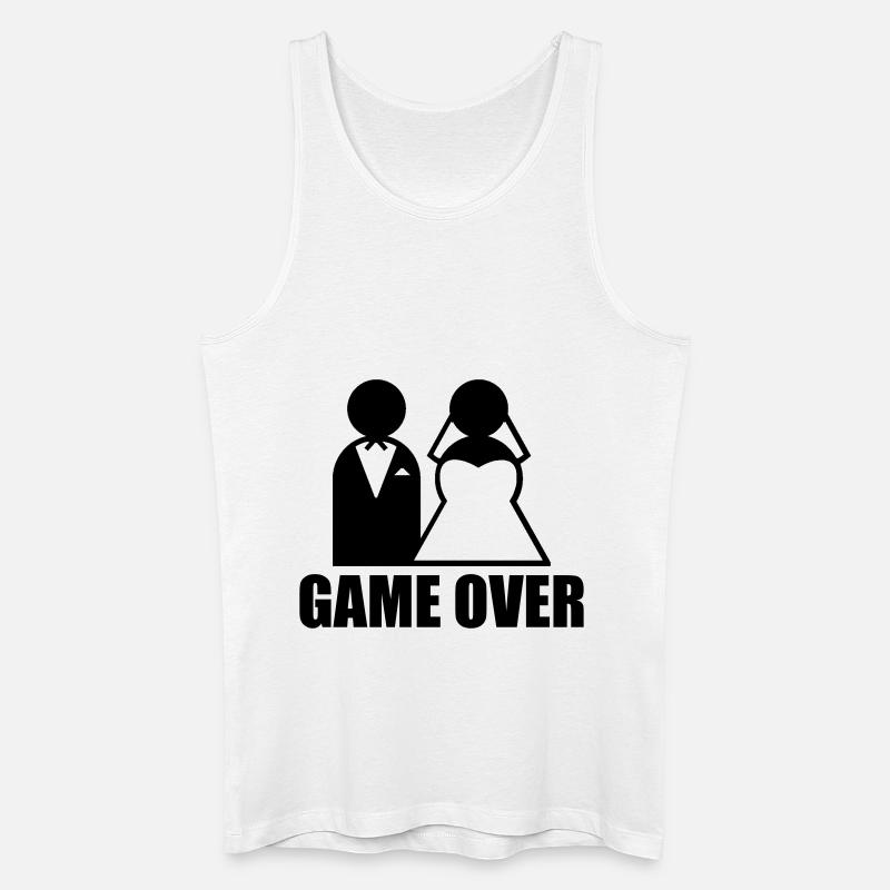 Game Over - Männer Bio Tank Top - Weiß