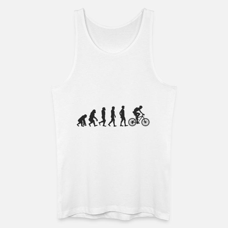 Evolution Bicycle - Männer Bio Tank Top - Weiß