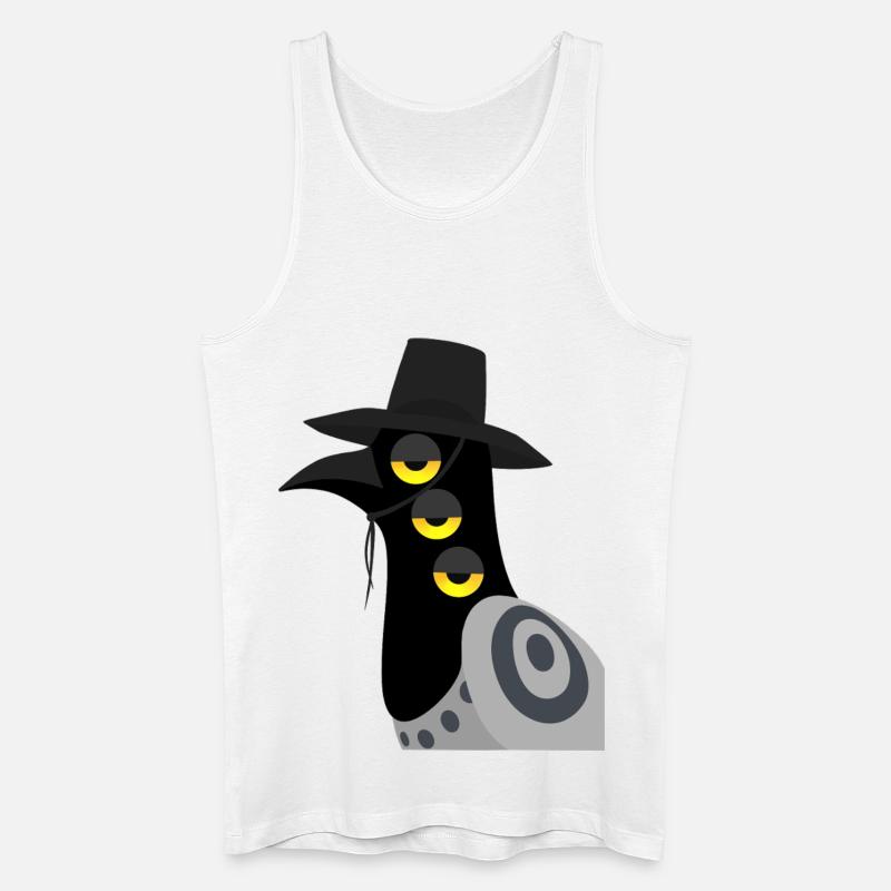 Dämonischer Vogel skeptisch - Männer Bio Tank Top - Weiß
