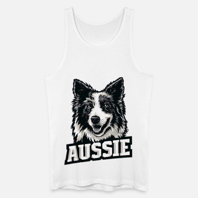 Australian Shepherd – Aussie Pride - Männer Bio Tank Top - Weiß