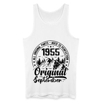 1955 September Original 69 Jahre altes Geburtstagsgeschenk - Männer Bio Tank Top - Weiß - Vorne