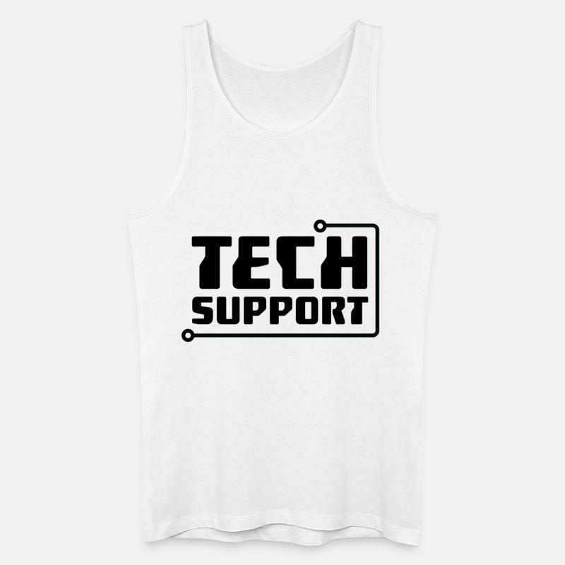 Tech Support - Men’s Organic Tank Top - white