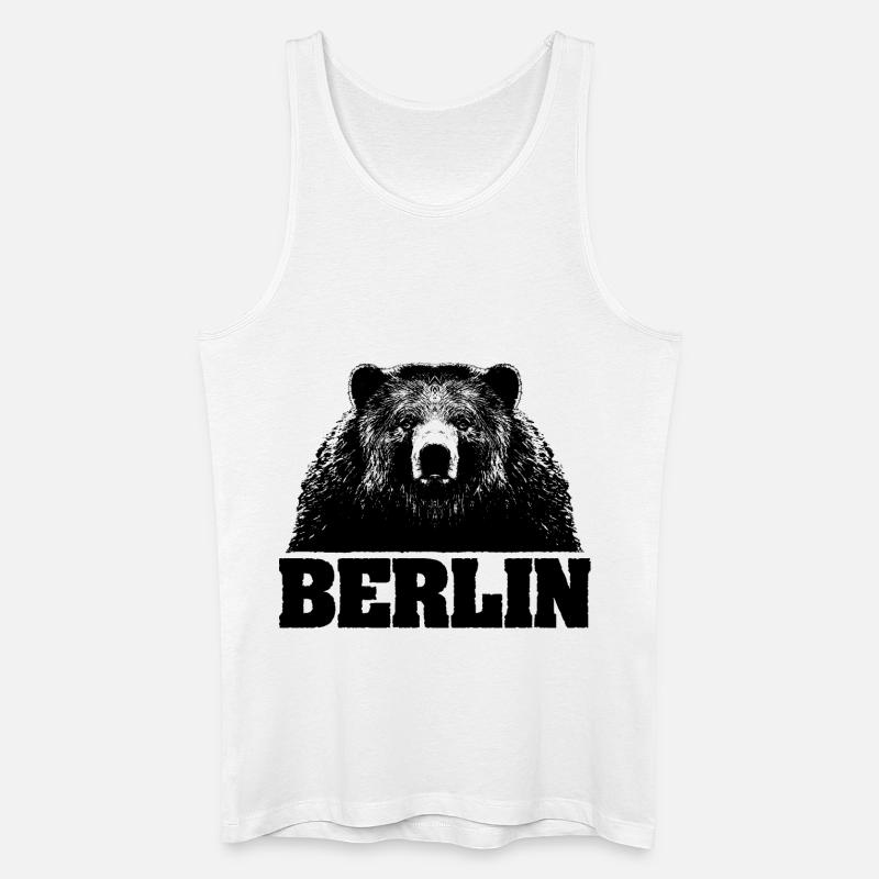 Berlin / Bär / Bear - Männer Bio Tank Top - Weiß