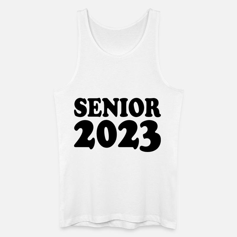 Senior 2023 - Økologisk singlet for menn - hvit