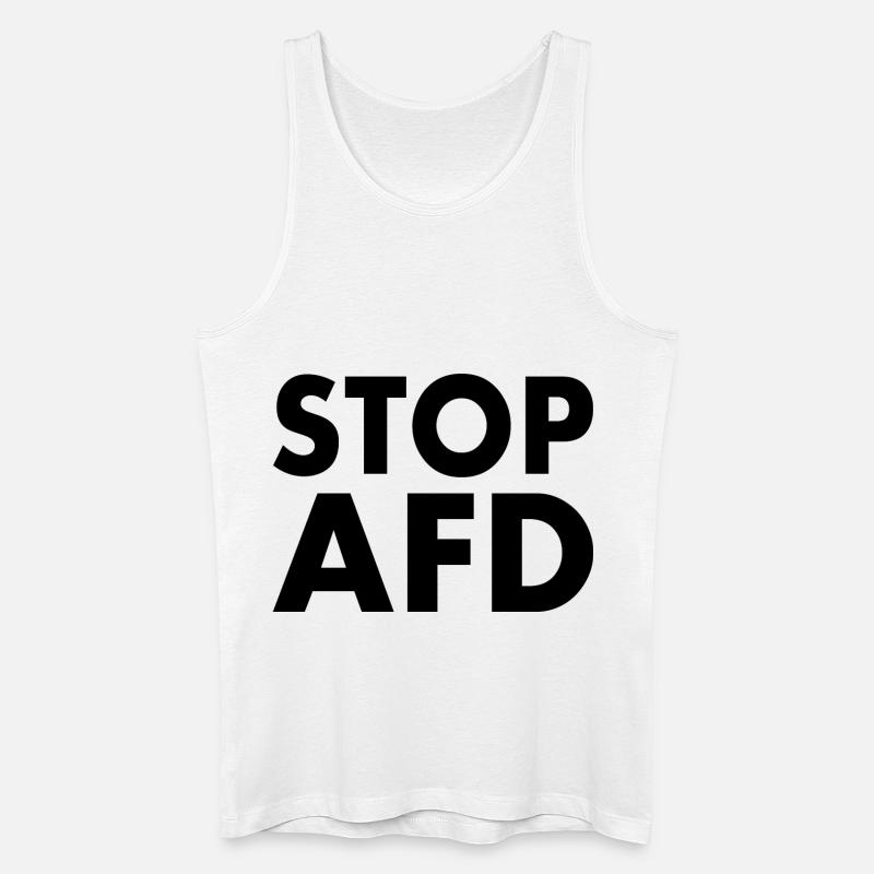 Stop afd - Männer Bio Tank Top - Weiß