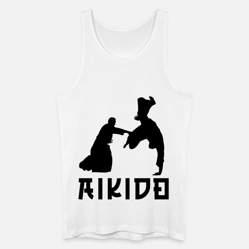 Aikido - Männer Bio Tank Top - Weiß