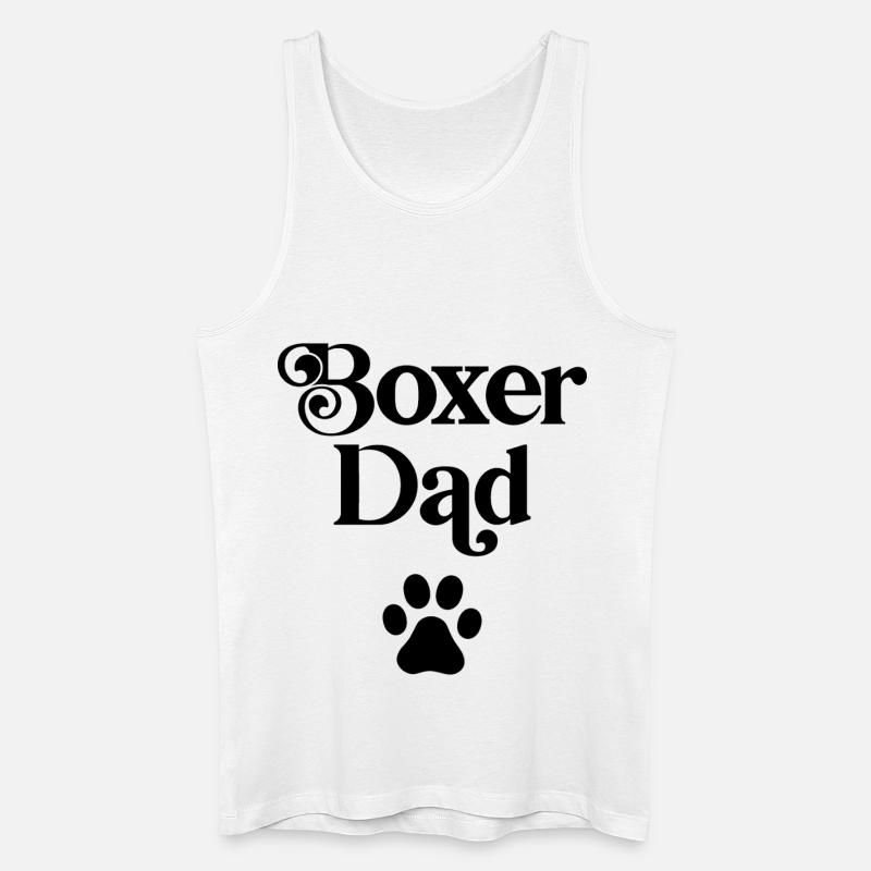 Boxer-Vater - Männer Bio Tank Top - Weiß