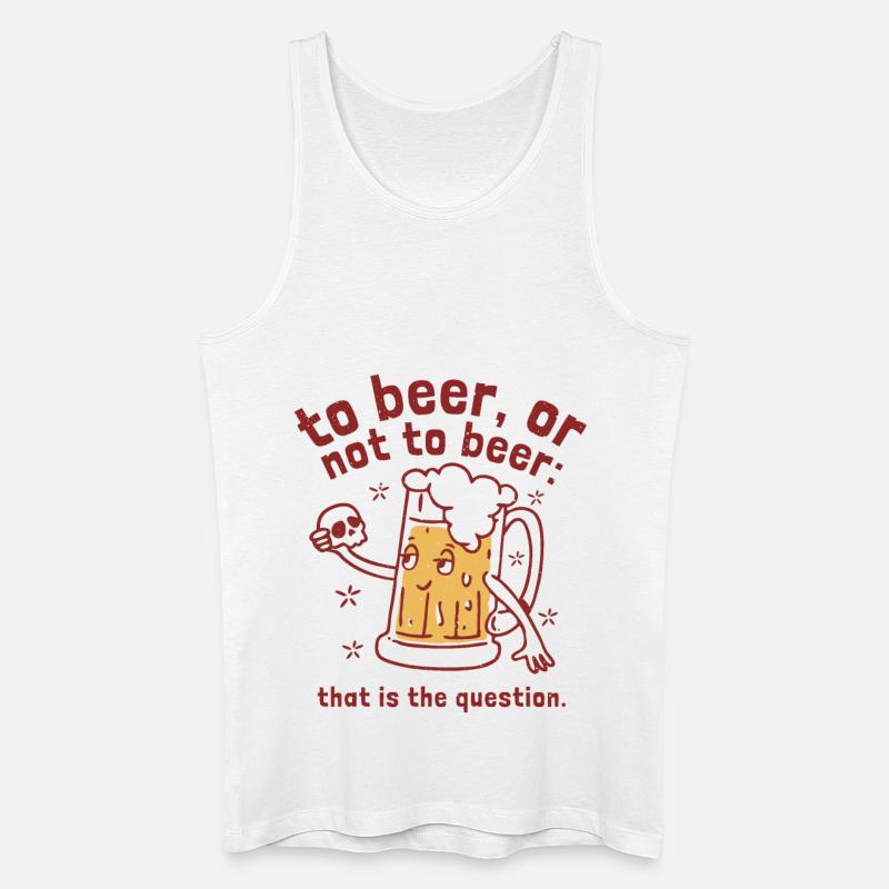 Bier oder nicht Bier - Männer Bio Tank Top - Weiß