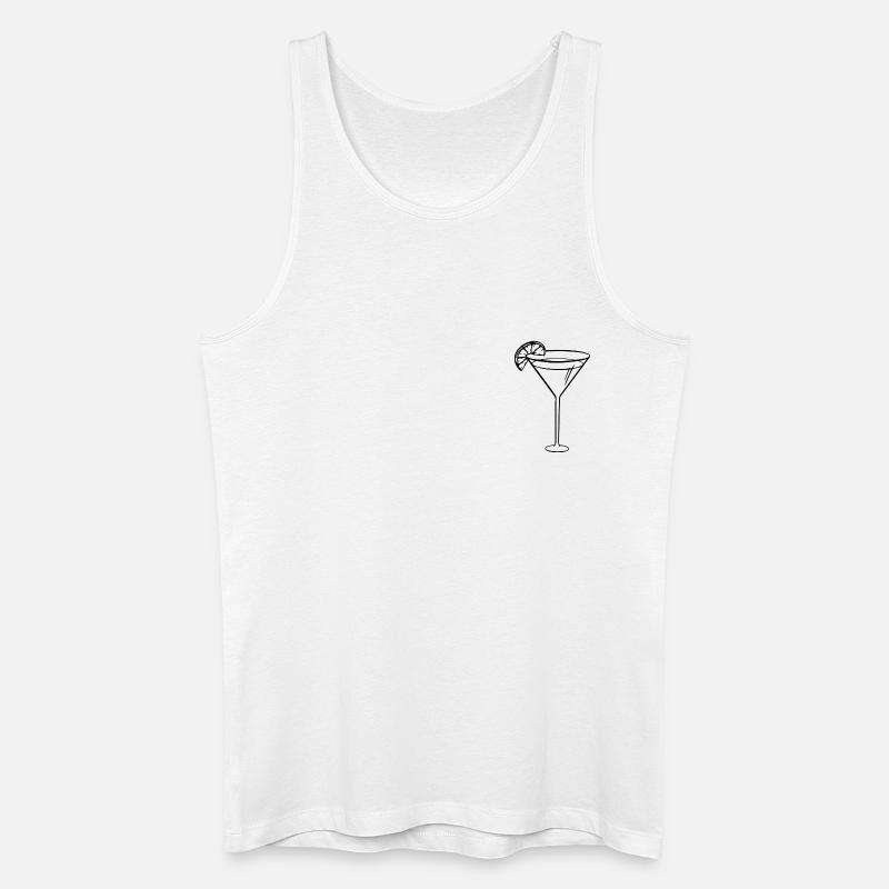 Martini - Männer Bio Tank Top - Weiß