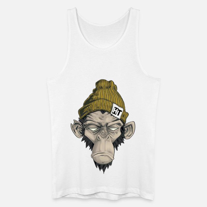Rap Monkey - Männer Bio Tank Top - Weiß