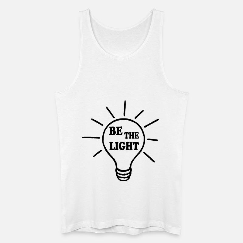 Be the light - Männer Bio Tank Top - Weiß