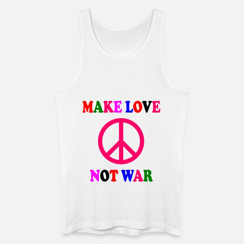 Make love not war - Männer Bio Tank Top - Weiß