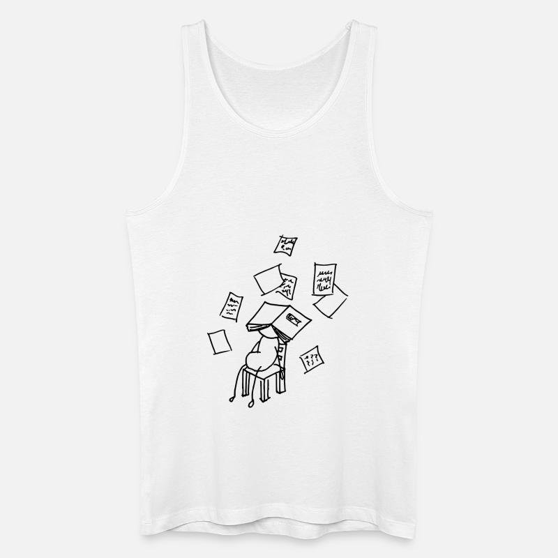 krank oder Schule - Männer Bio Tank Top - Weiß