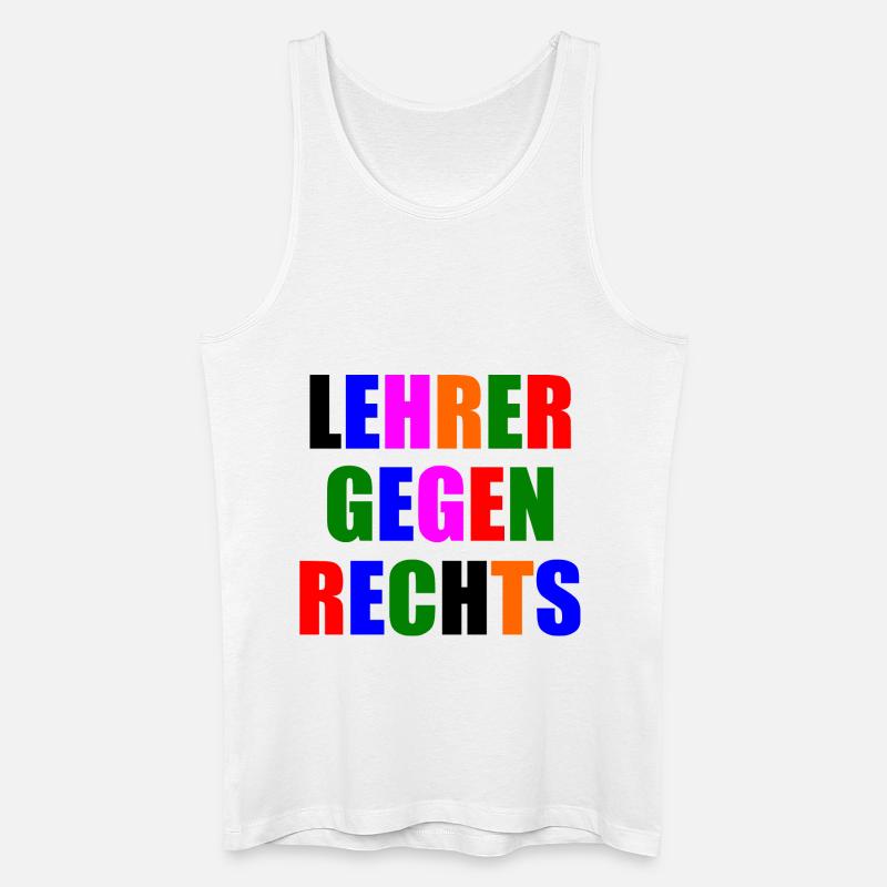 Lehrer gegen rechts - Männer Bio Tank Top - Weiß