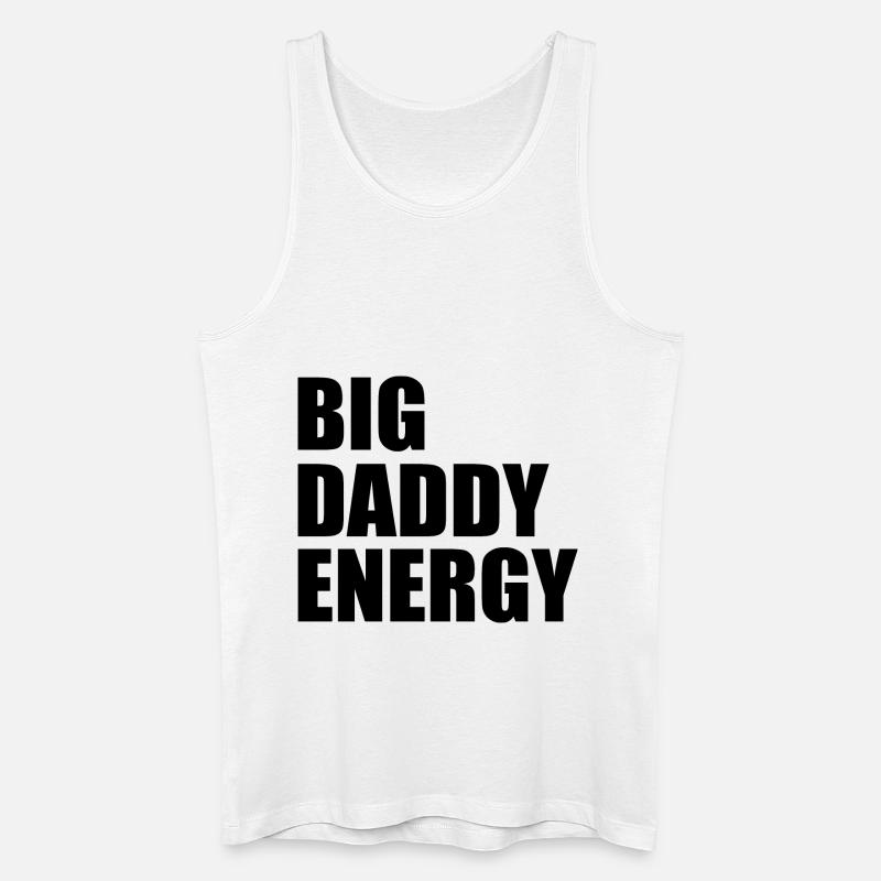 Big daddy energy - Økologisk singlet for menn - hvit
