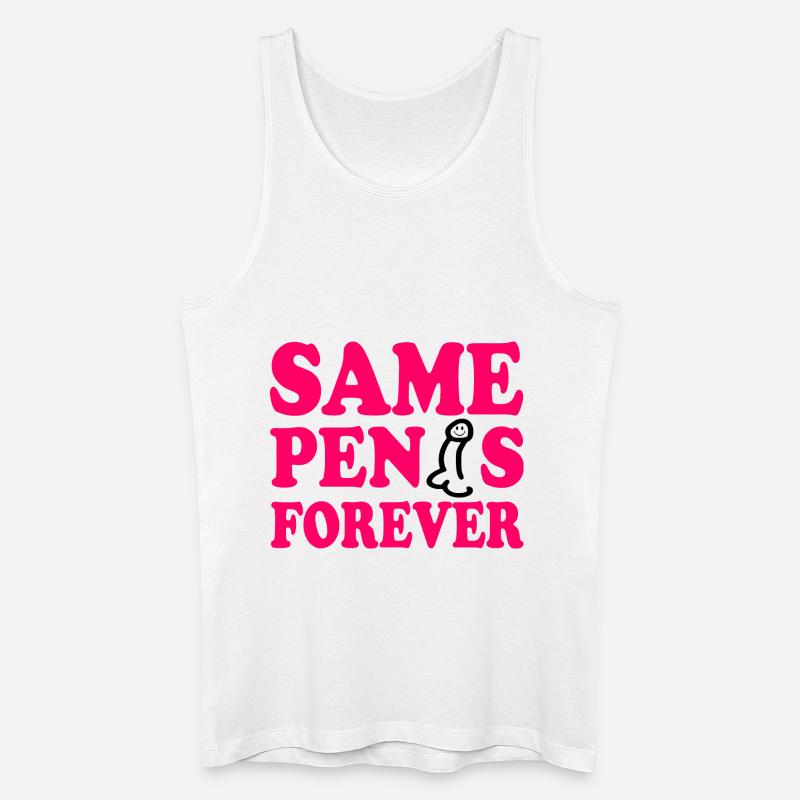 Same penis forever - Männer Bio Tank Top - Weiß