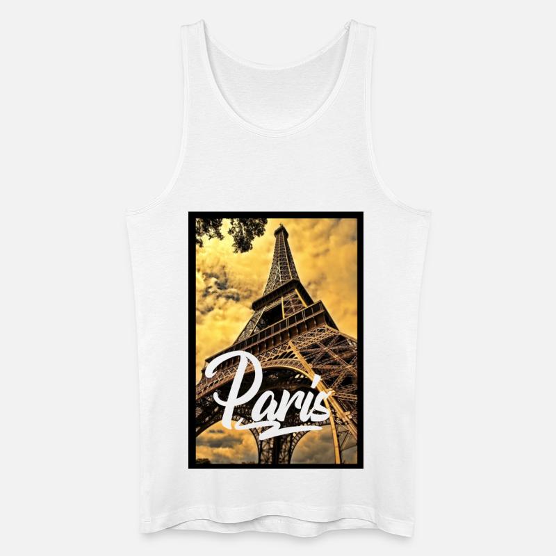 Paris - Männer Bio Tank Top - Weiß