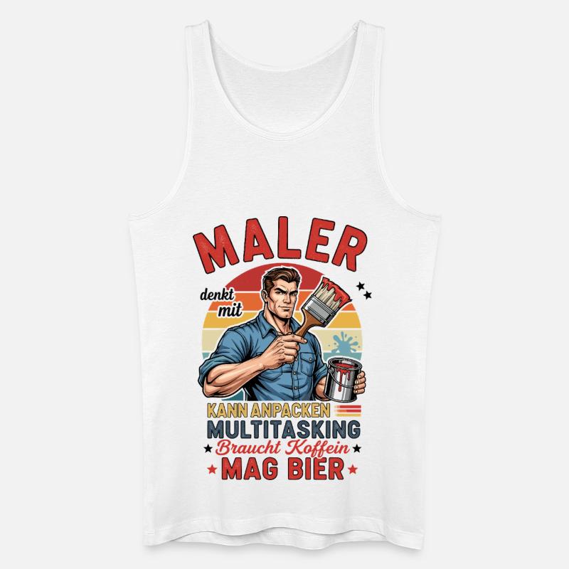 Der Maler - Männer Bio Tank Top - Weiß