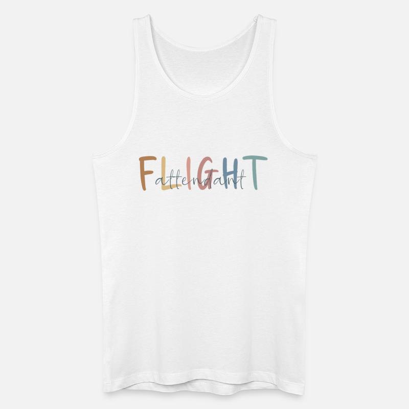 Flugbegleiter Geschenk - Flight Attendant Geschenk - Männer Bio Tank Top - Weiß