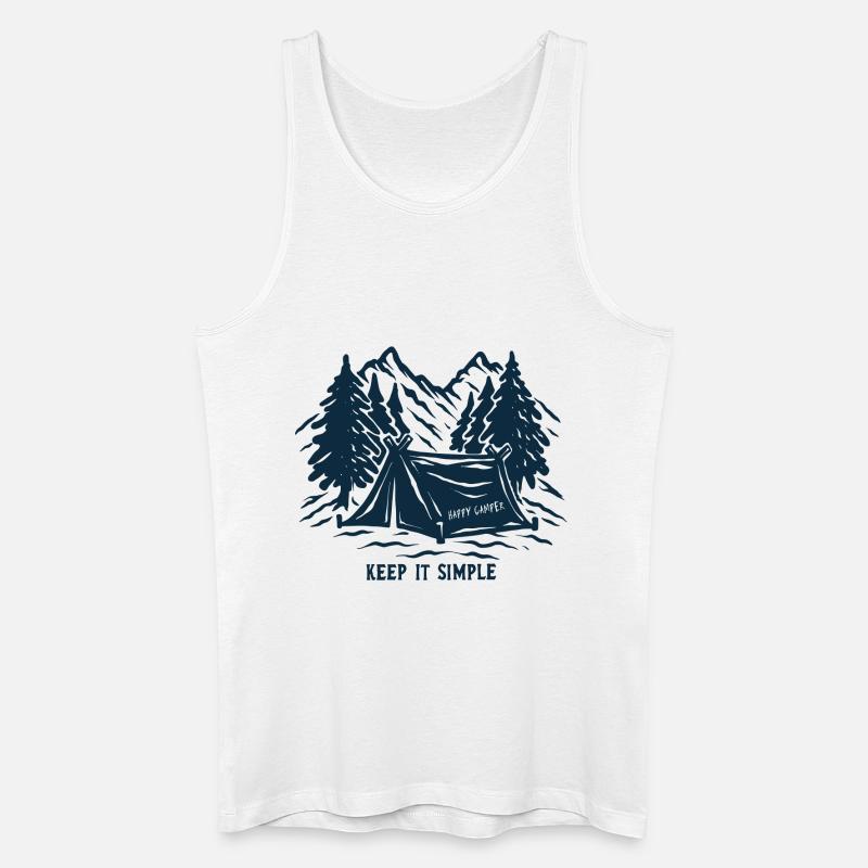 Camping Camper - Männer Bio Tank Top - Weiß