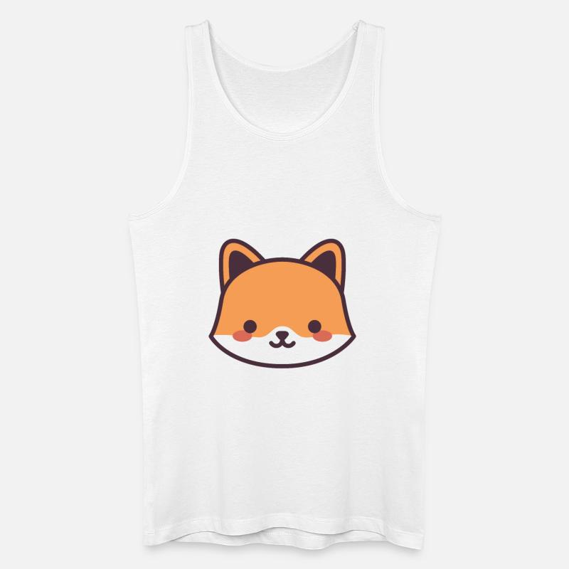 Fuchs Kawaii - Männer Bio Tank Top - Weiß