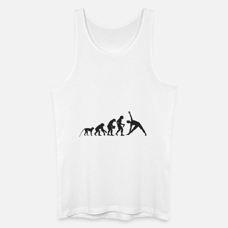Evolution Yoga - Männer Bio Tank Top - Weiß