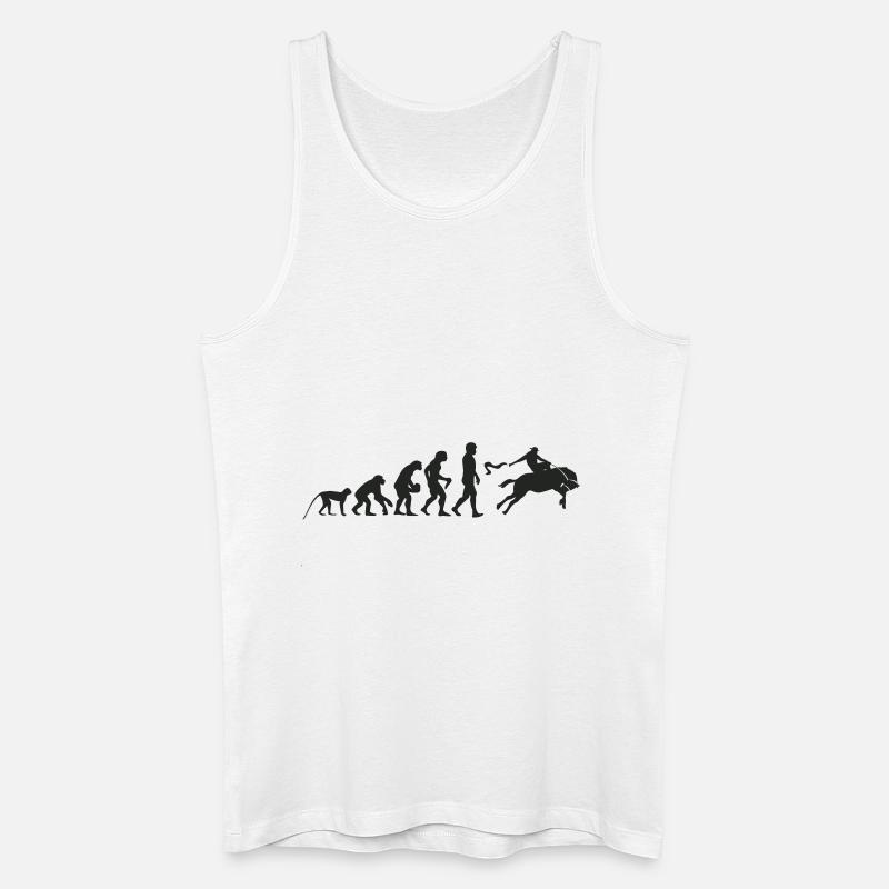 Evolution Rodeo - Männer Bio Tank Top - Weiß