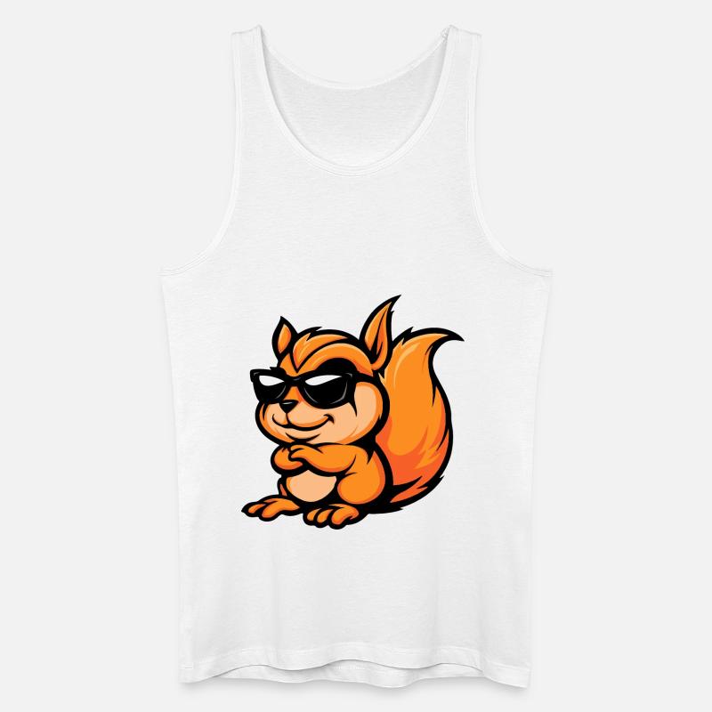 Eichhörnchen Comic Cool - Männer Bio Tank Top - Weiß