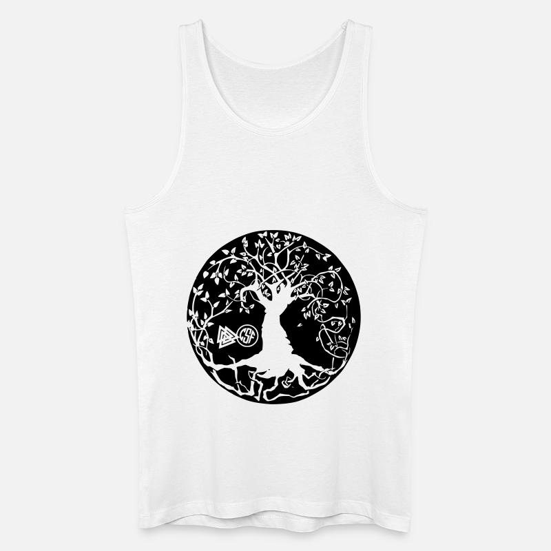 Irminsul - Weltenbaum - Männer Bio Tank Top - Weiß