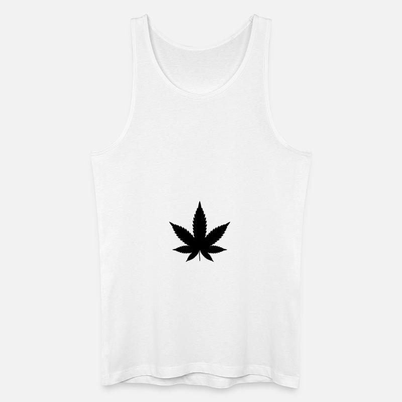 Canabis leaf, hemp leaf, marijuana - Men’s Organic Tank Top - white