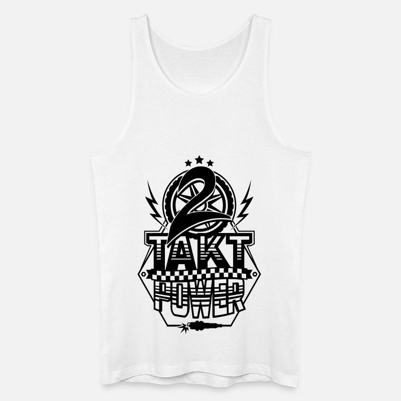 2-Takt-Power / Zweitakt Power - Männer Bio Tank Top - Weiß