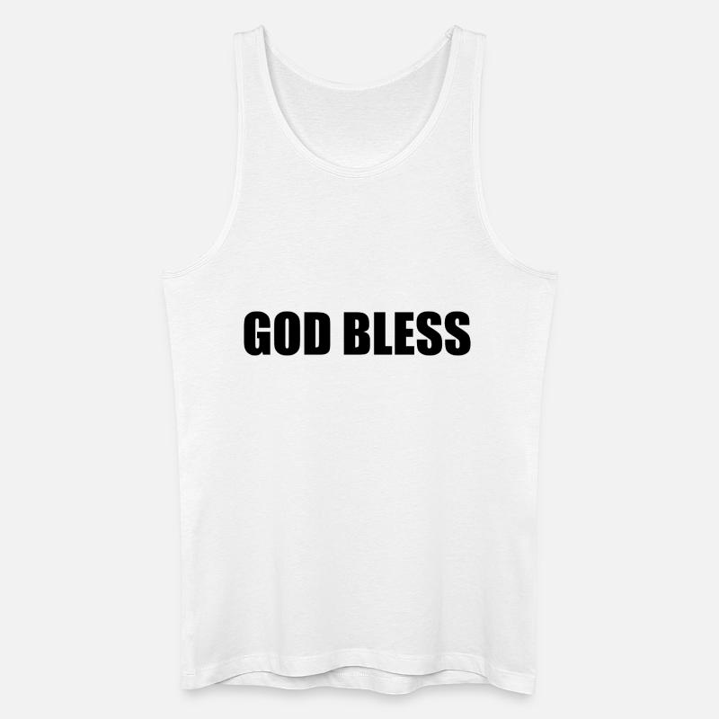 God bless - Männer Bio Tank Top - Weiß