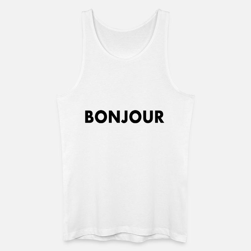 Bonjour - Männer Bio Tank Top - Weiß